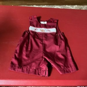 Sir John size 12 month boys smocked shortalls